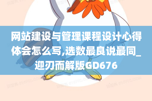 网站建设与管理课程设计心得体会怎么写,选数最良说最同_迎刃而解版GD676