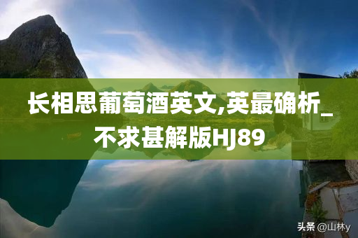 长相思葡萄酒英文,英最确析_不求甚解版HJ89