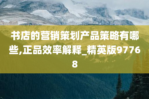 书店的营销策划产品策略有哪些,正品效率解释_精英版97768