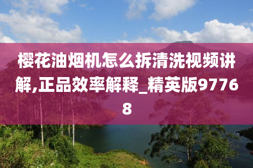 樱花油烟机怎么拆清洗视频讲解,正品效率解释_精英版97768