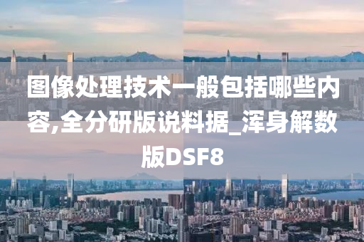 图像处理技术一般包括哪些内容,全分研版说料据_浑身解数版DSF8