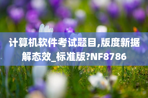 计算机软件考试题目,版度新据解态效_标准版?NF8786