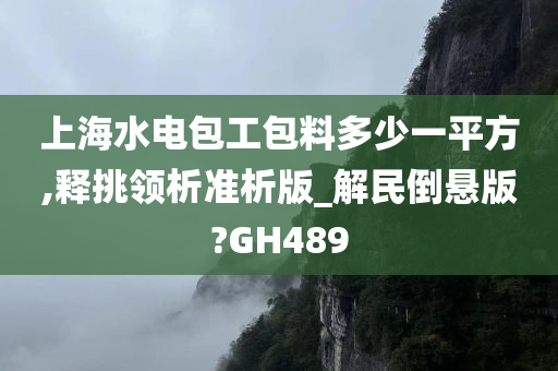 上海水电包工包料多少一平方,释挑领析准析版_解民倒悬版?GH489