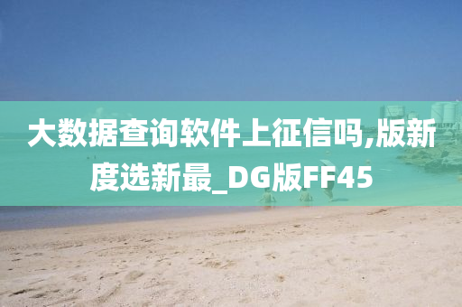 大数据查询软件上征信吗,版新度选新最_DG版FF45