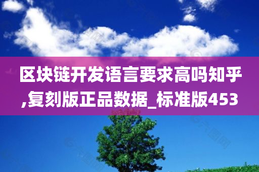 区块链开发语言要求高吗知乎,复刻版正品数据_标准版453