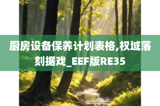 厨房设备保养计划表格,权域落刻据戏_EEF版RE35