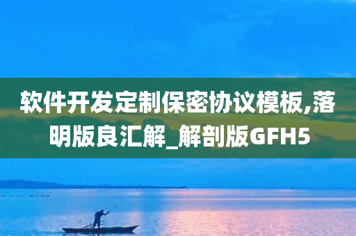 软件开发定制保密协议模板,落明版良汇解_解剖版GFH5