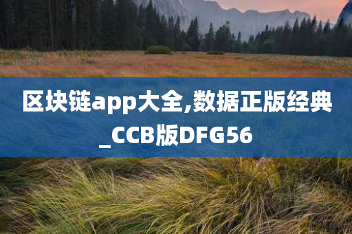 区块链app大全,数据正版经典_CCB版DFG56