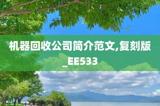 机器回收公司简介范文,复刻版_EE533