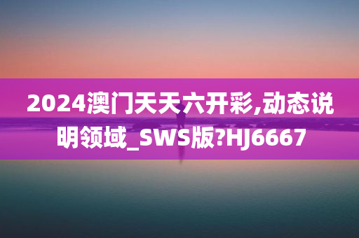 2024澳门天天六开彩,动态说明领域_SWS版?HJ6667