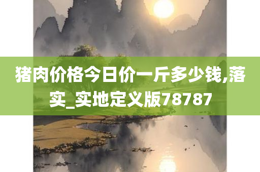 猪肉价格今日价一斤多少钱,落实_实地定义版78787