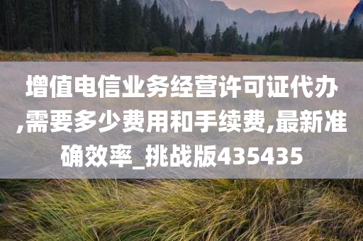 增值电信业务经营许可证代办,需要多少费用和手续费,最新准确效率_挑战版435435