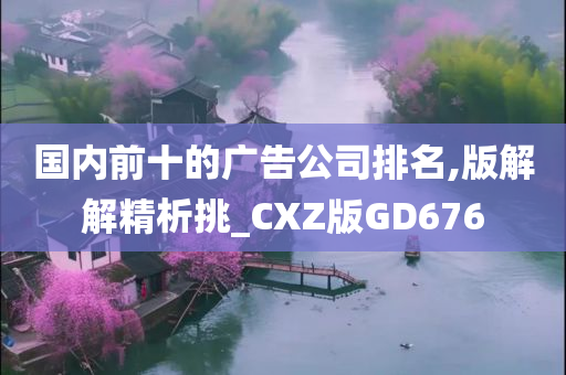 国内前十的广告公司排名,版解解精析挑_CXZ版GD676