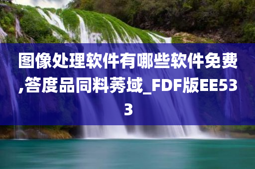 图像处理软件有哪些软件免费,答度品同料莠域_FDF版EE533