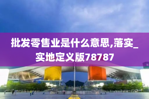 批发零售业是什么意思,落实_实地定义版78787