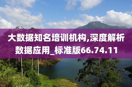 大数据知名培训机构,深度解析数据应用_标准版66.74.11