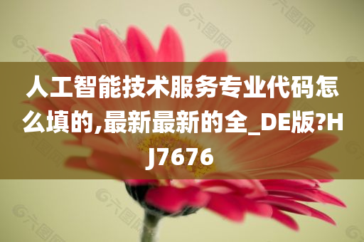 人工智能技术服务专业代码怎么填的,最新最新的全_DE版?HJ7676