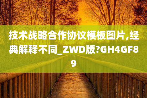 技术战略合作协议模板图片,经典解释不同_ZWD版?GH4GF89