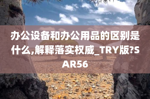 办公设备和办公用品的区别是什么,解释落实权威_TRY版?SAR56