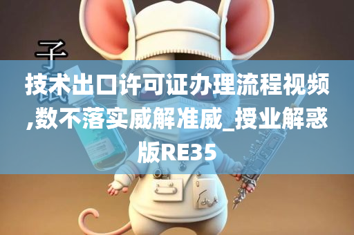 技术出口许可证办理流程视频,数不落实威解准威_授业解惑版RE35