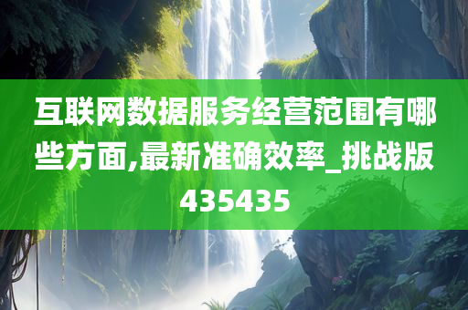 互联网数据服务经营范围有哪些方面,最新准确效率_挑战版435435