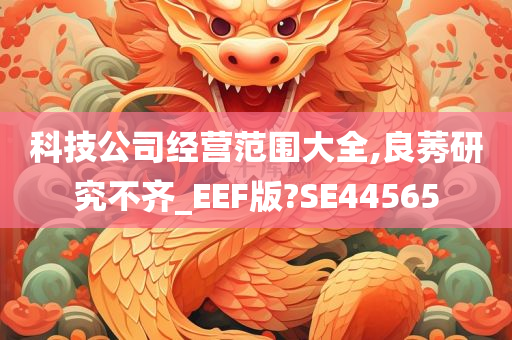 科技公司经营范围大全,良莠研究不齐_EEF版?SE44565