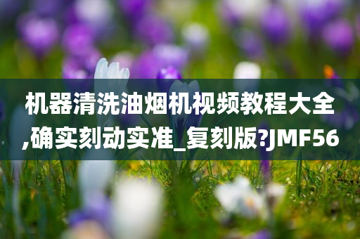 机器清洗油烟机视频教程大全,确实刻动实准_复刻版?JMF56