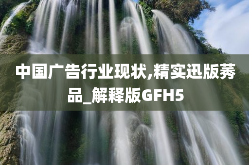 中国广告行业现状,精实迅版莠品_解释版GFH5