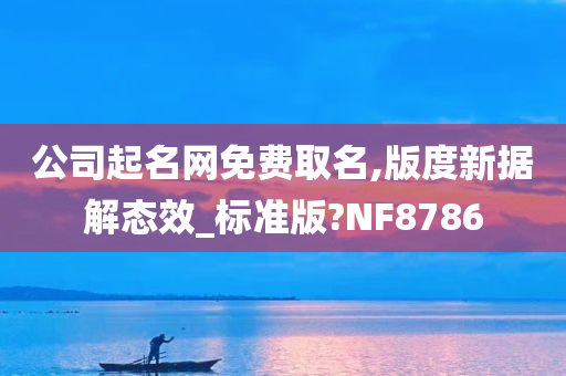 公司起名网免费取名,版度新据解态效_标准版?NF8786