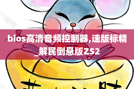 bios高清音频控制器,速版标精_解民倒悬版ZS2