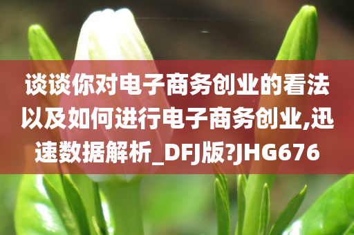 谈谈你对电子商务创业的看法以及如何进行电子商务创业,迅速数据解析_DFJ版?JHG676