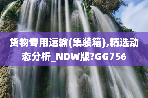 货物专用运输(集装箱),精选动态分析_NDW版?GG756