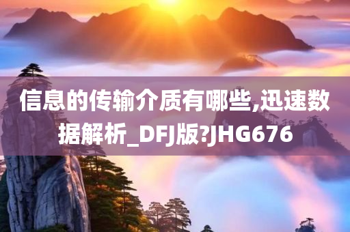 信息的传输介质有哪些,迅速数据解析_DFJ版?JHG676