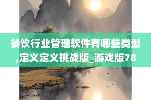 餐饮行业管理软件有哪些类型,定义定义挑战版_游戏版78