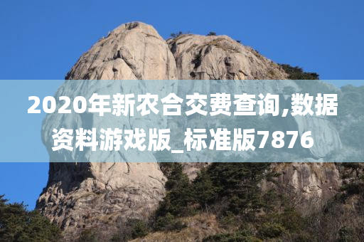 2020年新农合交费查询,数据资料游戏版_标准版7876