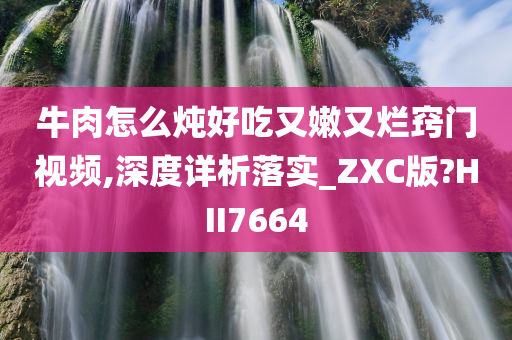 牛肉怎么炖好吃又嫩又烂窍门视频,深度详析落实_ZXC版?HII7664