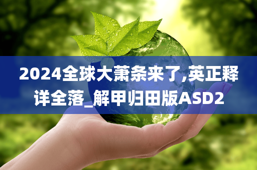 2024全球大萧条来了,英正释详全落_解甲归田版ASD2