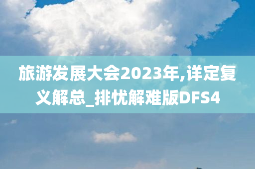 旅游发展大会2023年,详定复义解总_排忧解难版DFS4