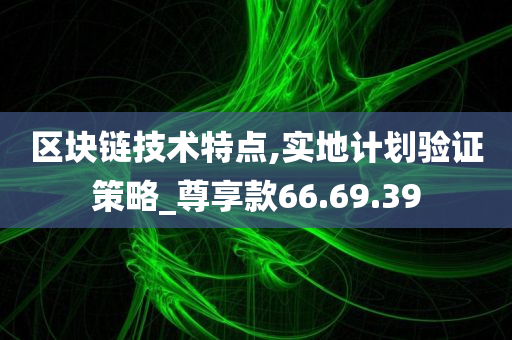 区块链技术特点,实地计划验证策略_尊享款66.69.39