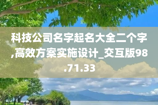 科技公司名字起名大全二个字,高效方案实施设计_交互版98.71.33