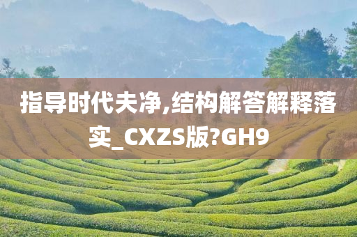 指导时代夫净,结构解答解释落实_CXZS版?GH9