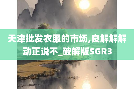 天津批发衣服的市场,良解解解动正说不_破解版SGR3