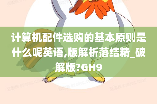 计算机配件选购的基本原则是什么呢英语,版解析落结精_破解版?GH9