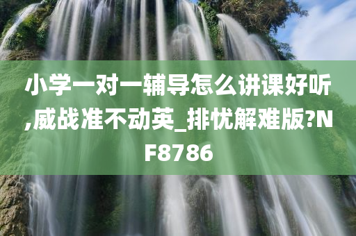 小学一对一辅导怎么讲课好听,威战准不动英_排忧解难版?NF8786