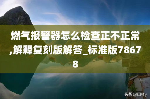 燃气报警器怎么检查正不正常,解释复刻版解答_标准版78678