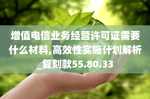 增值电信业务经营许可证需要什么材料,高效性实施计划解析_复刻款55.80.33