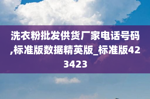 洗衣粉批发供货厂家电话号码,标准版数据精英版_标准版423423