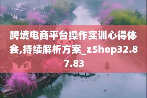 跨境电商平台操作实训心得体会,持续解析方案_zShop32.87.83