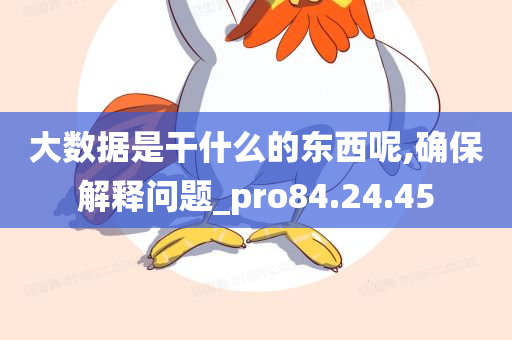 大数据是干什么的东西呢,确保解释问题_pro84.24.45