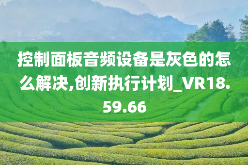 控制面板音频设备是灰色的怎么解决,创新执行计划_VR18.59.66